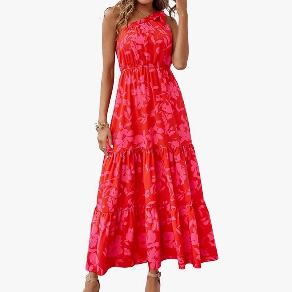Floral Red Maxi Dress